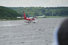 Vandflyveren fra København på Mariager Fjord. Nok ny Danmarksrekord i at komme fra København til Hobro.