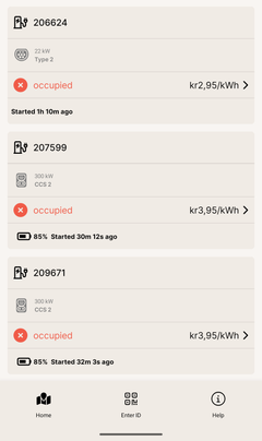 Nu kan elbilsbilister følge med i State of Charge på alle lynladere fra E.ON Drive Infrastructure Denmark og se, hvornår næste udtag bliver ledigt.
