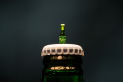 Verdens mindste øl - i hvert fald i et par måneder. Carlsbergs verdensrekord blev slået af fem ingeniørstuderende.