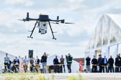 Droner fylder mere og mere i HCA Airport som her på International Drone Show 2025
