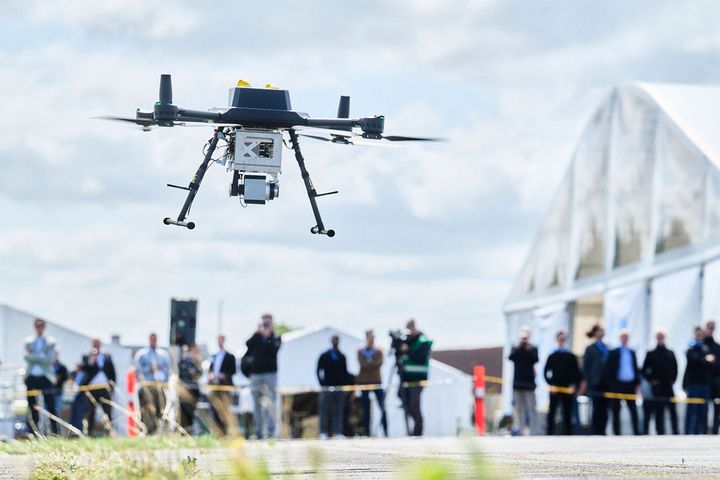 Droner fylder mere og mere i HCA Airport som her på International Drone Show 2025