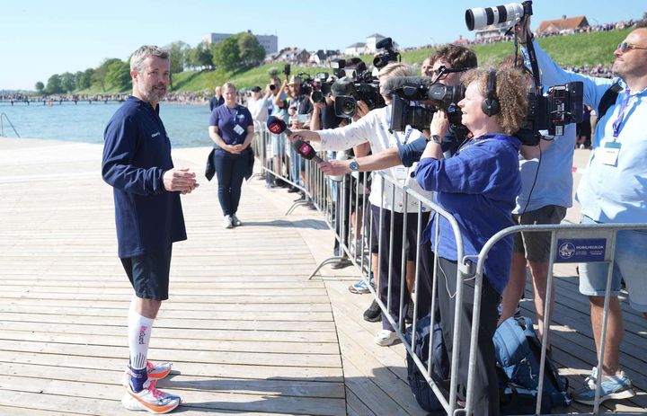 H.M. Kongen i Fredercia til Royal Run 2024.