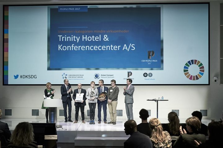 Trinity Hotel & Konference Center i Fredericia vandt CSR People Prize 2017 for mindre virksomheder