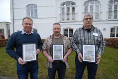 De tre vindere. Erik Christiansen, MAN Esbjerg, Jørgens Korsgaard, MAN Aalborg samt Bo Andersen, MAN Odense A/S.