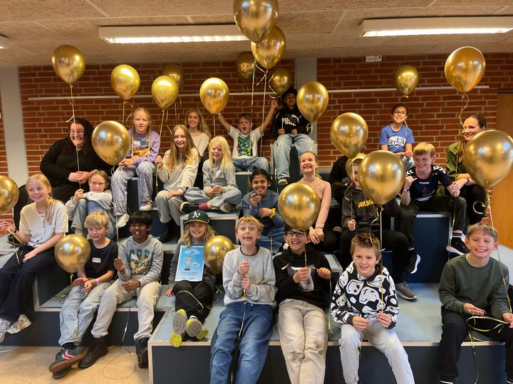 4.B på Lundgårdskolen har vundet pointjagten ved at gå, cykle eller tage bus i skole