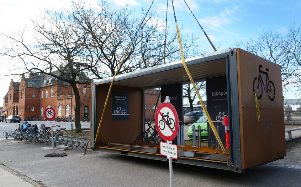 Cykel Pod Danmarks første BikePod er landet i Holstebro | Midttrafik