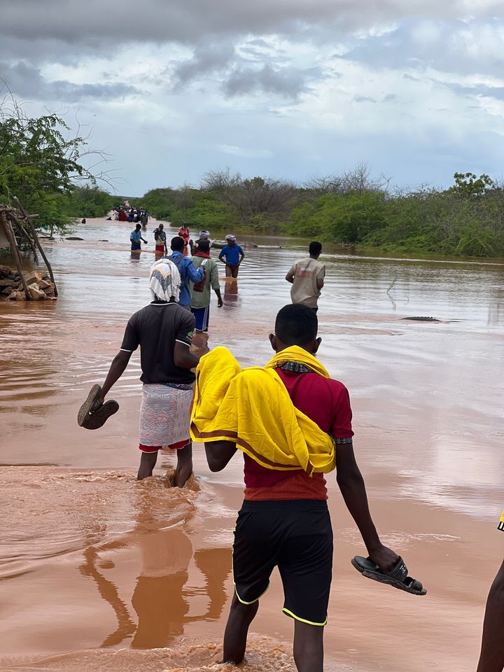 Oversvømmelse i Somalia i 2023. Traditionel humanitær finansiering kommer ofte først, efter at oversvømmelserne har toppet, og ødelæggelserne allerede er sket, men en tidlig indsats er mulig. Foto: DRC