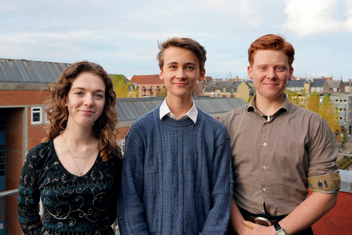 Det nye formandskab. Fra venstre: Andrea O. H. Thastum, Aske Christiansen og Karl Hannibal Tiedt. Foto: EEO