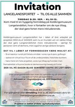 Invitation til testdag på Langelandsfortet