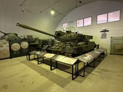 Udstillingen rummer en af de danske M41-kampvogne som skulle have mødt fjenden i Slesvig-Holsten og som med stor sandsyndlighed var blevet udsat for et atomangreb.