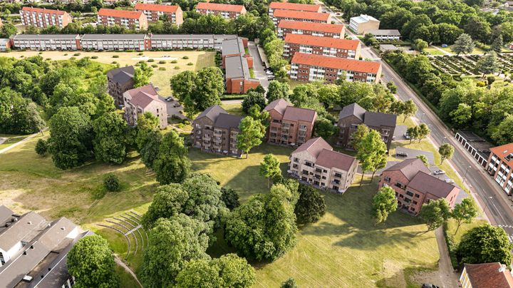 Boligområdet Munkesøhuse, som AP Pensions datterselskab AP Ejendomme opfører centralt i Kalundborg, har fået foretaget en livscyklusvurdering, der er lavere end de CO2-krav, der gælder for 2025.