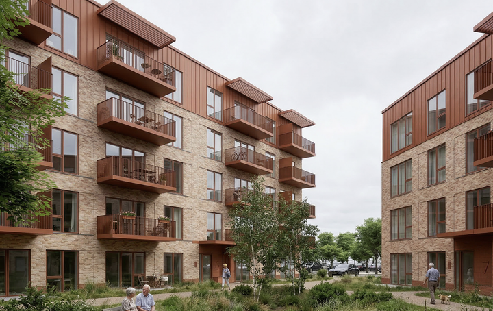 Holmsø Boligresorts. Skitseforslag fra Luplau & Poulsen Arkitekter