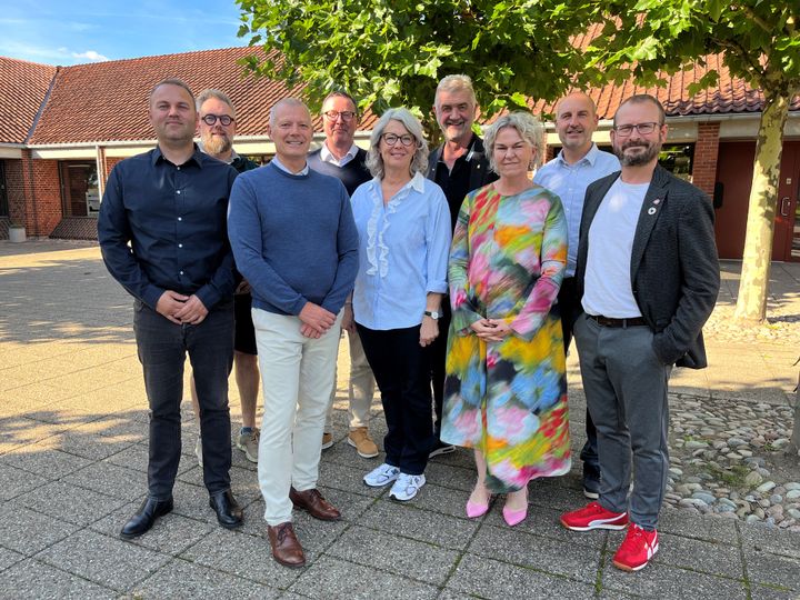Billede af gruppeformændene fra Kommunalbestyrelsen i Hedensted Kommune