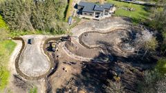 Dronebillede af det nye åforløb.