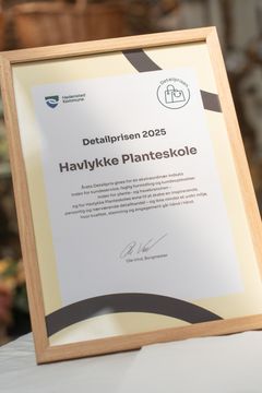 Diplomet til Havlykke Planteskole.