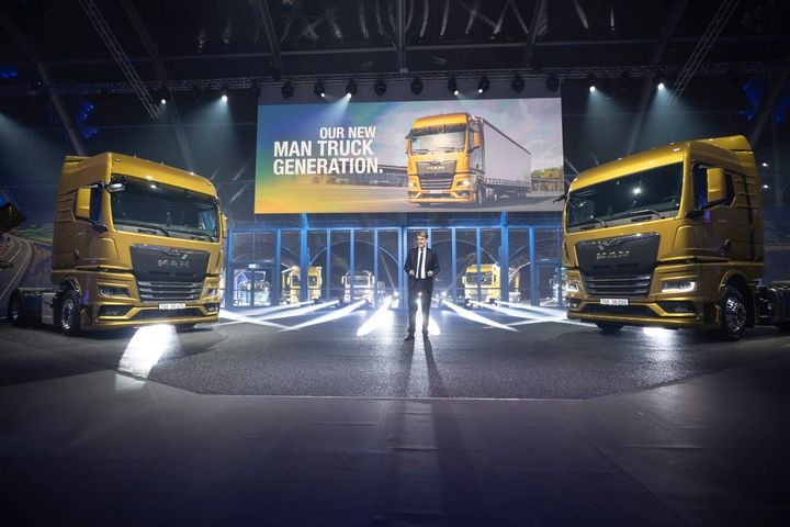 Den nye MAN Truck Generation presentert i Bilbao av Joachim Drees, toppsjef i MAN Truck & Bus.
