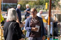 Brøndbys borgmester, Maja Højgaard, var rundt og snakke med beboere til naboarrangement i Kirkebjerg