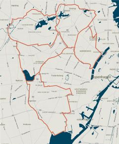 Kort over København, hvor udvalgte byområder er markeret: Vanløse, Brønshøj, Tingbjerg, Nørrebro, Nordvest, Emdrup,    Vigerslev og Valby.