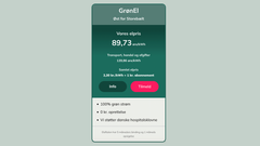 Sådan ser den nye pris-praksis ud på forsiden af Velkommen.dk. Når man klikker på Info-knappen kan man se præcis, hvordan Velkommens pris ("Vores elpris") og transport, handel og afgifter er beregnet.