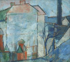 Christine Swane, Husgavle (Falkoner Allé), u.å., Johannes Larsen Museet