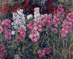Christine Swane, Voksende levkøjer og gyldenlak, 1906, Johannes Larsen Museet