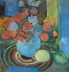 Christine Swane, Opstilling med vase, u.å., Faaborg Museum