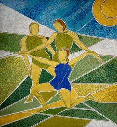 Christine Swane, Figurlig komposition, 1951, Damsøbadet, Frederiksberg