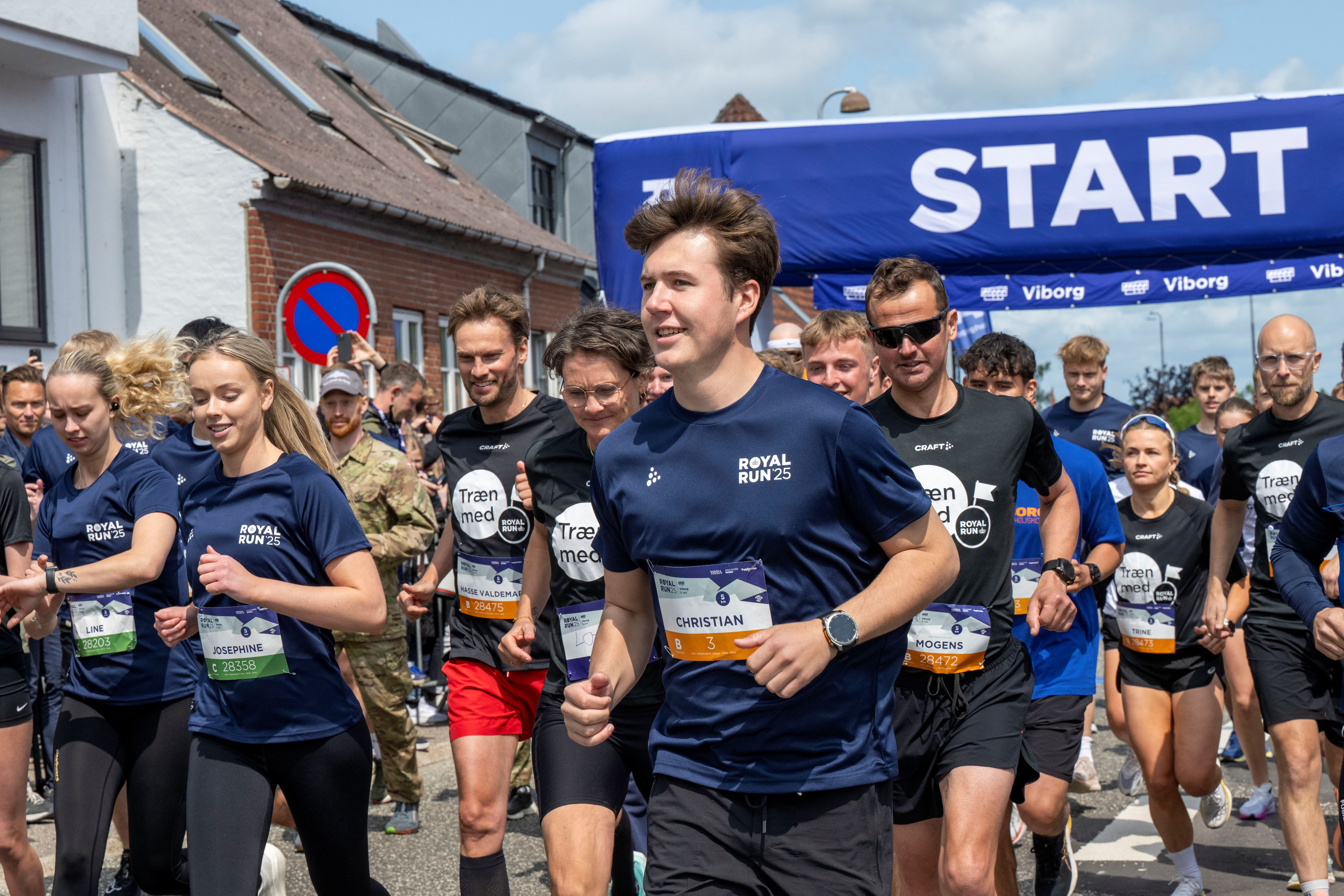 H.K.H. Kronprisen ved starten af Royal Run i Viborg / Foto: Lars Horn