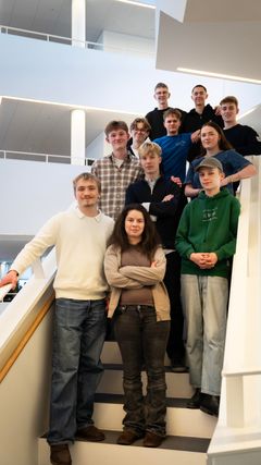 Viborg Ungebyråd 2026: Øverst fra venstre mod højre/ 1. række: Laurits Refstrup Richtendorff og Magnus Kienke Ruby / 2. række: Ludvik Bjørkum, Theodor Hansen og Jeppe Goul Jensen / 3. række: Magnus Vorre, Asger Lundsgaard Fleng og Maja Madsen / 4. række: Sejr Refsgaard Knudsen, Maria Nielsen og Christian Emil Hansen / Foto: Irene Morberg Skovengaard, Viborg Kommune