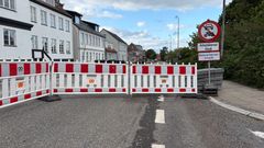 Vejspærring ved Sct. Ibs Gade. Foto: Viborg Kommune.