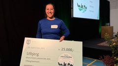 Amanda Coenen modtog prisen som Årets Lokalområde på vegne af Ulbjerg. Foto: Viborg Kommune