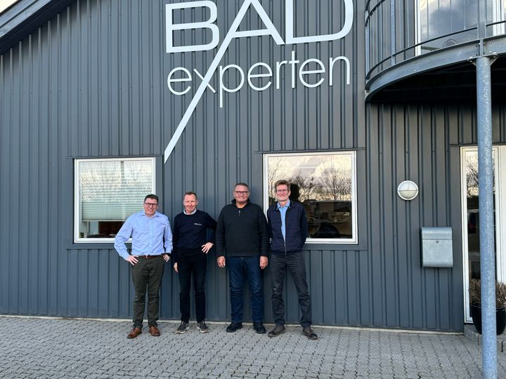 Fra venstre mod højre: Niels Meidahl (InstallatørGruppen), Jesper Sørensen (Bad Experten), Jesper Hansen (Jesper Hansen VVS) og Stefan Sadowski (Jesper Hansen VVS).