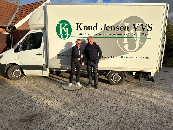 Jesper Leen Jensen (Områdechef, InstallatørGruppen) og Christian Olsen (Direktør, Knud Jensen VVS)