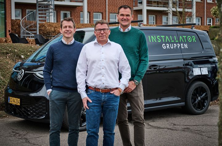 Fra venstre mod højre: Mathias Ringsted (CFO), Niels Meidahl (CEO), Peter Frandsen (CCO)