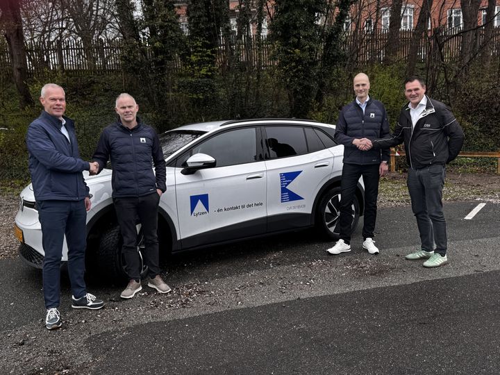 Fra venstre: Henrik Rasmussen (Områdechef, InstallatørGruppen), Martin Søndergaard (Ejerleder, Erik Lytzen A/S), Anders Nielsen (Ejerleder, Erik Lytzen A/S), Peter Frandsen (Country CEO, InstallatørGruppen)