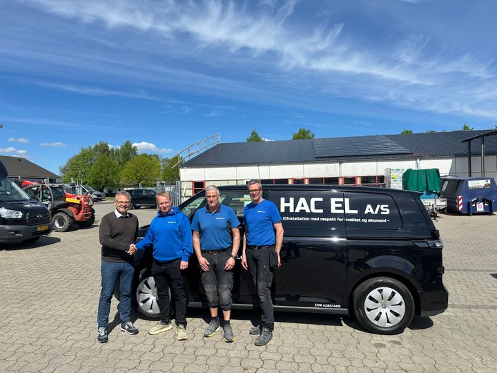 Fra venstre: Jesper Lynge (InstallatørGruppen), Claus Therkildsen (HAC EL), Hans Erfurt (HAC EL), Anders Moeslund Pedersen (HAC EL)
