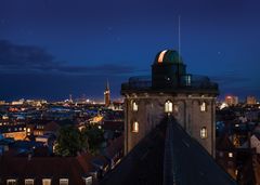 Rundetaarn med åbent Observatorium, aften