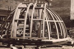 Folkeobservatoriets kuppelkonstruktion i 1929. Rundetaarns arkiv