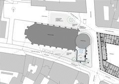 Plantegning, forventet afspærringszone