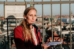 Rundetaarns direktør Jeanette Bursche holder genindvielsestale