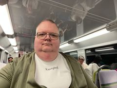 Niclas Aarestrup på et af turens mange franske tog