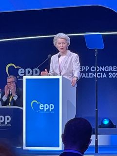 Ursula von der Leyen var blandt deltagerne ved EPP møderne i Valencia