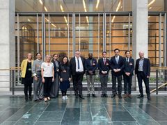 Delegationen efter møde med Johannes Winkel, formand for Junge Union og fremtrædende medlem af Forbundsdagen