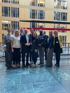 Delegationen med forbundsdagsmedlem Marc Biadacz i Forbundsdagen i Berlin