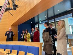 Delegationen under rundvisning i Konrad-Adenauer-Stiftungs hovedkvarter