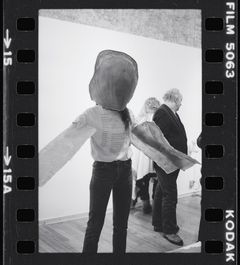 Jessica Higgins performing Loose Pages at Emily Harvey Gallery, New York 1983. Courtesy of Alison Knowles.