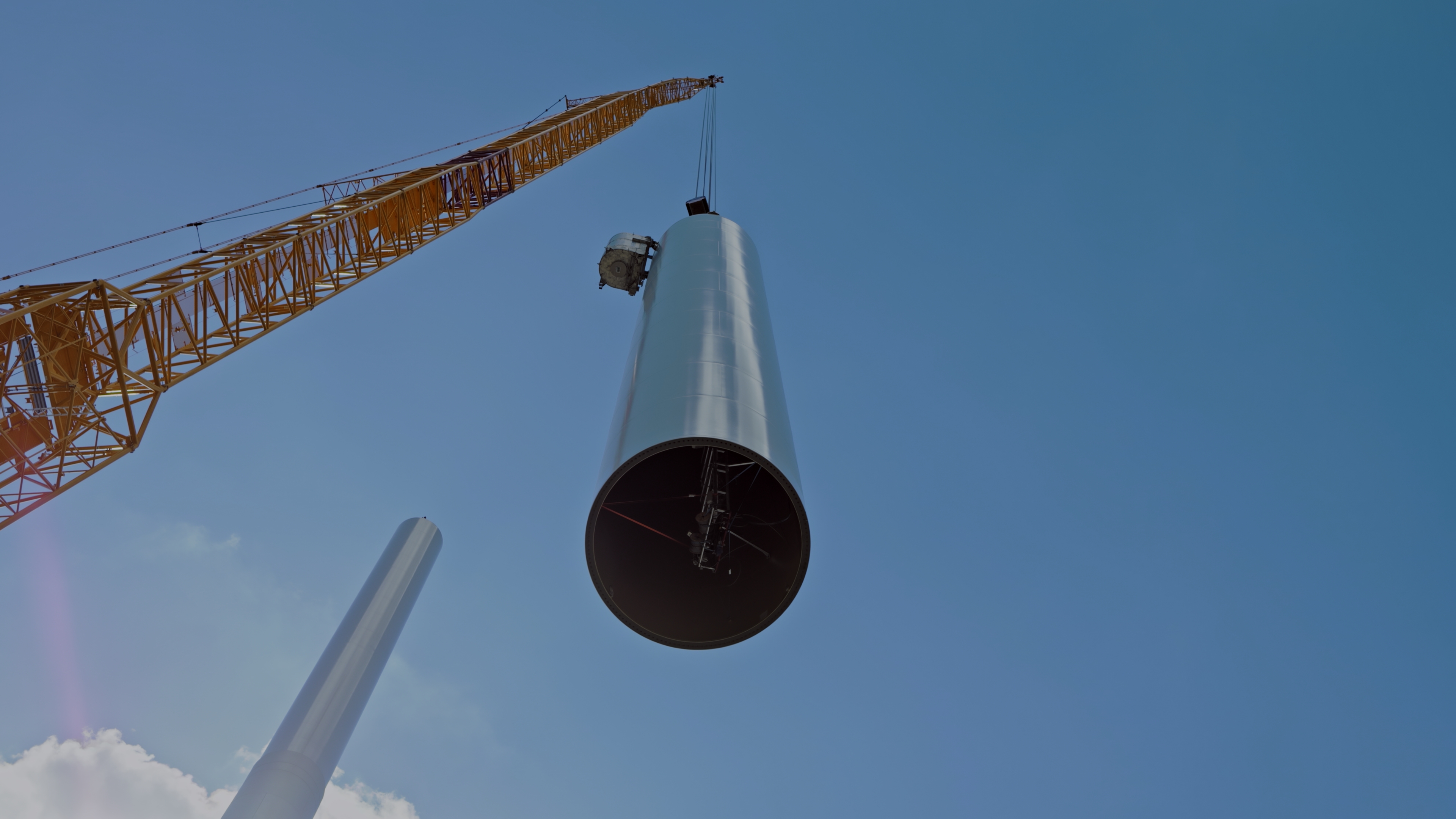 Symbolfoto vom Bau des Windparks Bahren West I. Für den Windpark Bahren West II startet der Turmbau im nächsten Jahr. Foto: Ørsted 