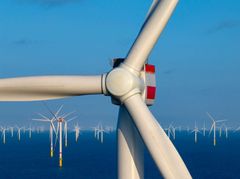 Windkraftanlage im Offshore-Windpark Borkum Riffgrund 3