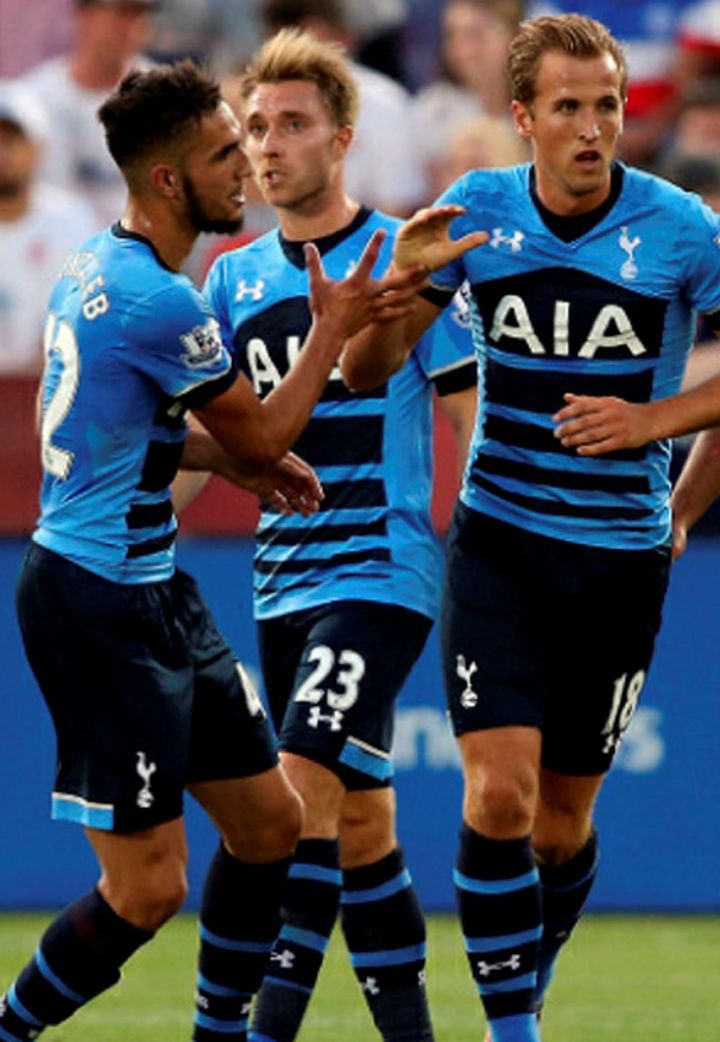 Christian Eriksen (i midten) er en bærende kraft på både det danske landshold og på det engelske tophold Tottenham.