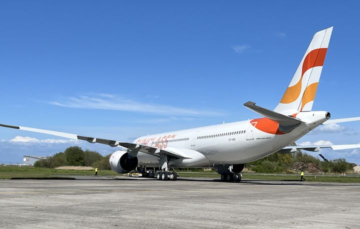 Fabriksny Airbus 330-900 neo landet i København 15 maj